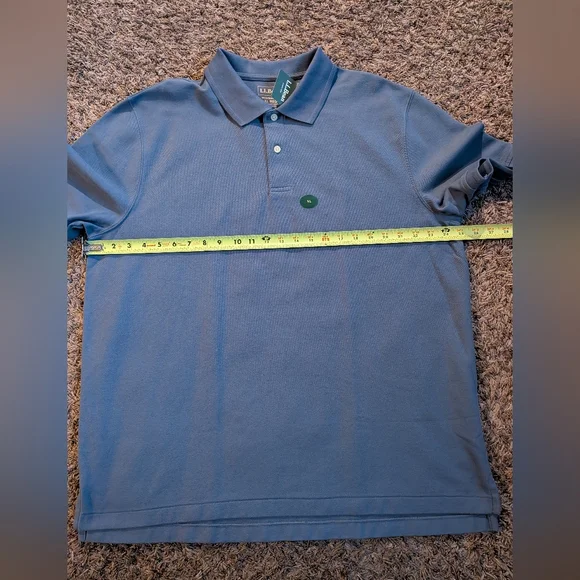 NWT L.L. Bean Blue Vintage Indigo Cotton Traditional Fit Polo Men's XL - Picture 4 of 6